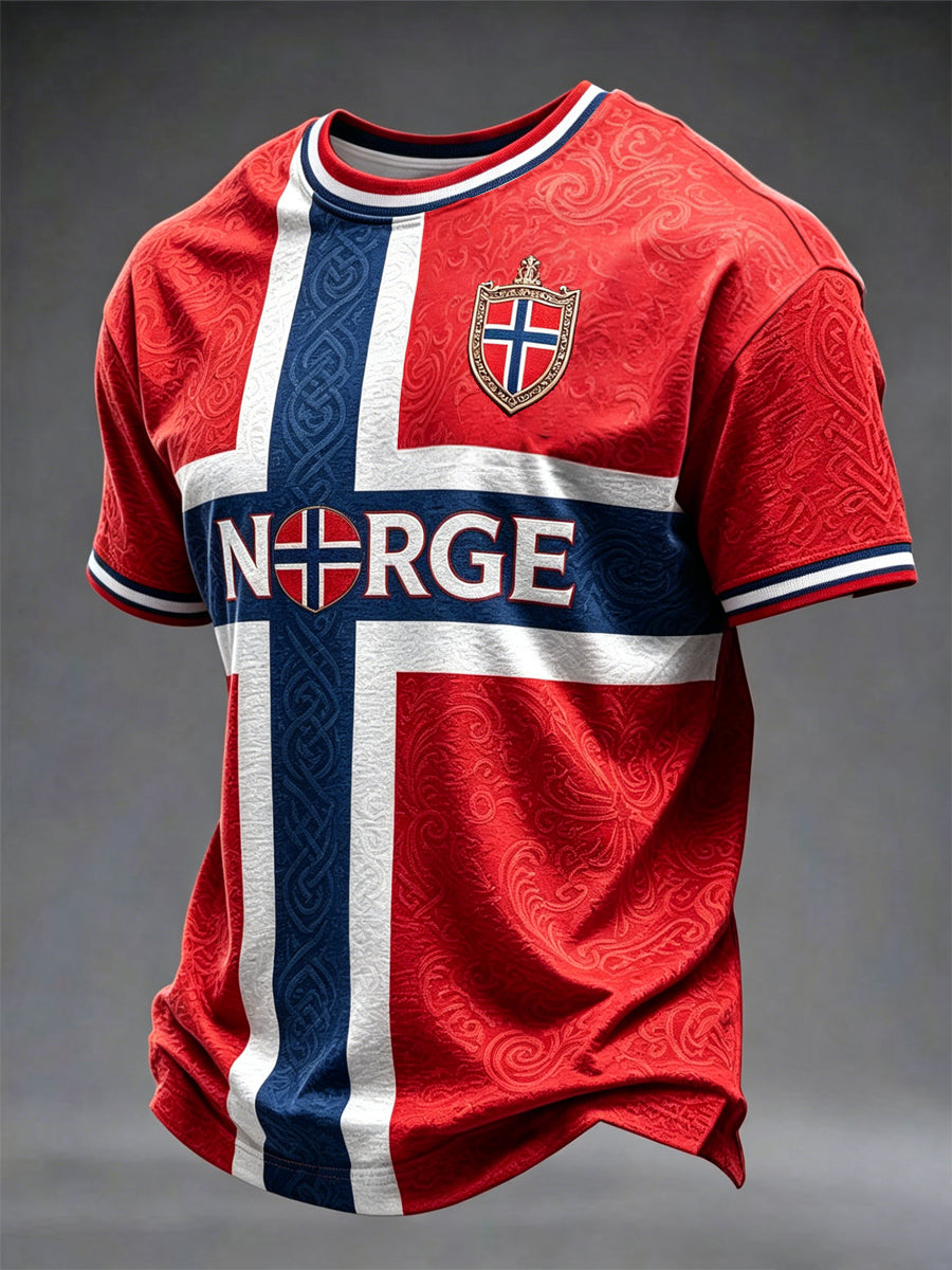 Men's Norge Football Printed T-shirt