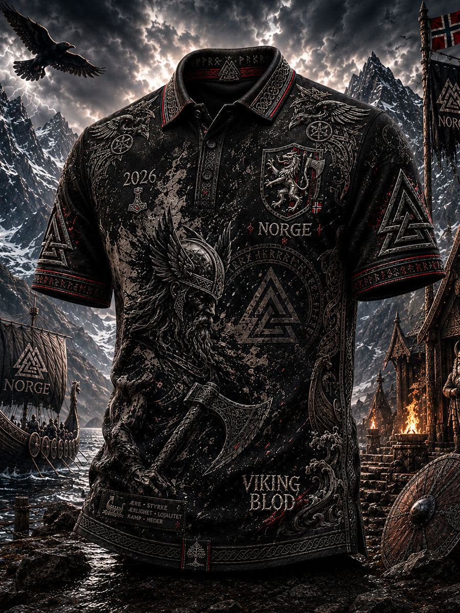 Men's Norwegian Football Viking Tops