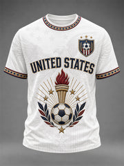 Men's Gift For Soccer Fans Print Casual Tee