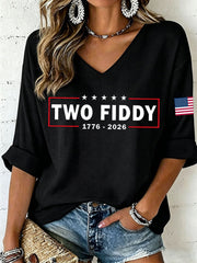 Women's Two Fiddy Waffle Top