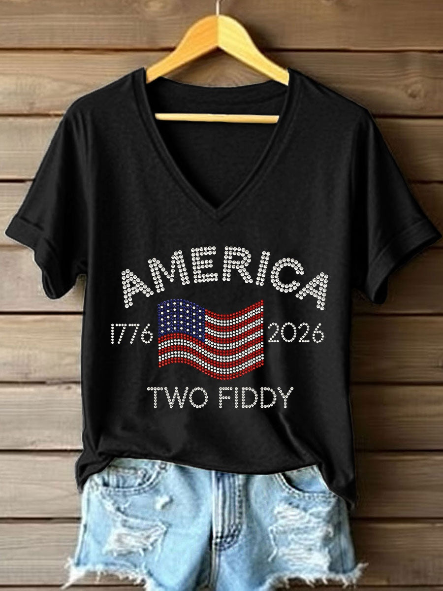 Women's Two Fiddy V-Neck T-Shirt