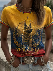 Women's K9 Rescue Venezuela Strong Printed T-shirt