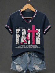 Women's Christian Faith Cross Short Sleeve T-shirt