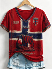 Women's Norway Viking V-Neck T-Shirts
