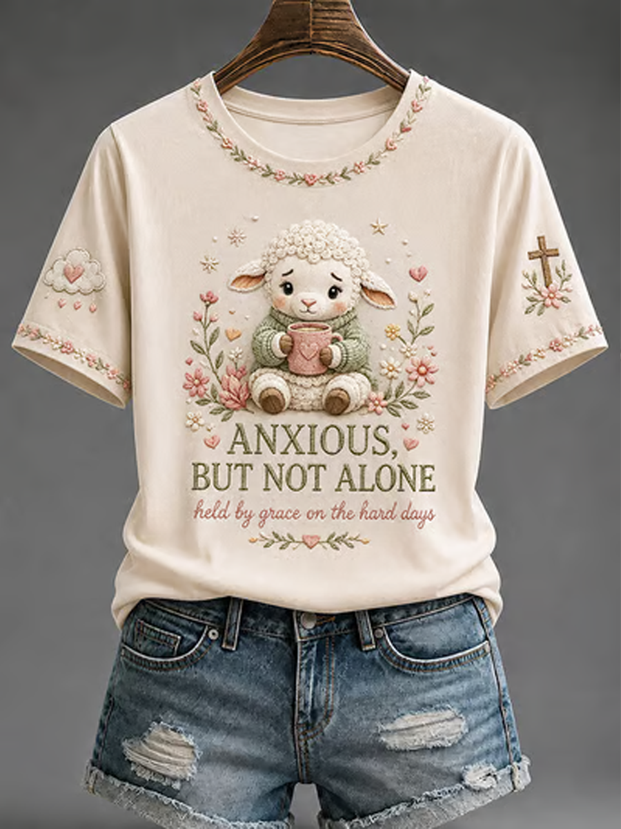 Women's Casual Faith-Inspired Graphic short-sleeved T-shirt