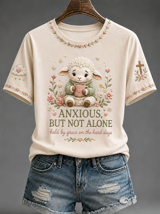 Women's Casual Faith-Inspired Graphic short-sleeved T-shirt