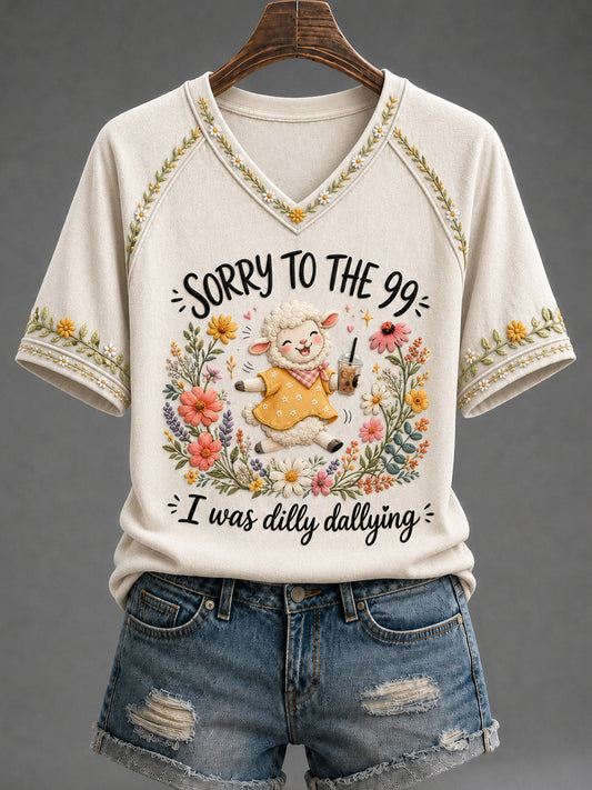 Women's Funny Christian I Was Dilly Dallying Short Sleeve T-shirt