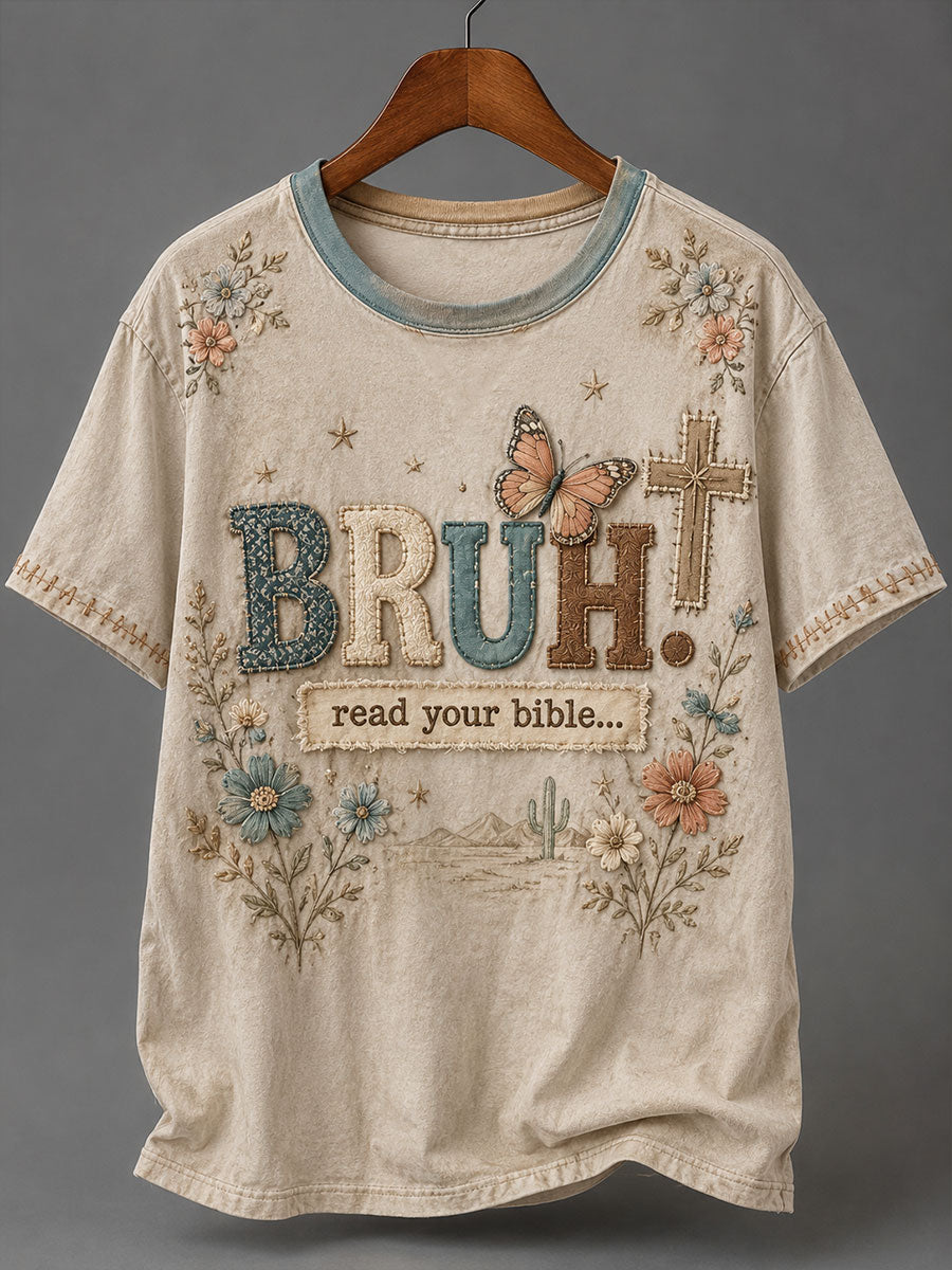 Women's Bruh Read Your Bible Short-sleeved T-shirt