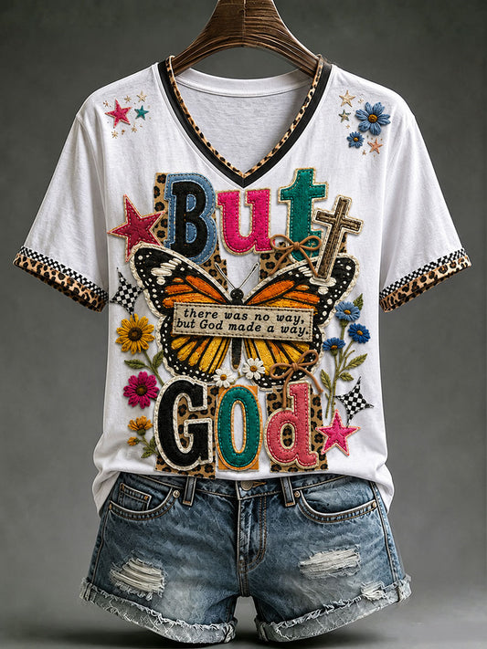 Women's But God Short-sleeved T-shirt