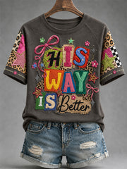 Women's His Way Is Better Print Casual Tee