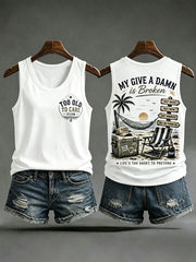 Women's "my give a damn is broken" vests