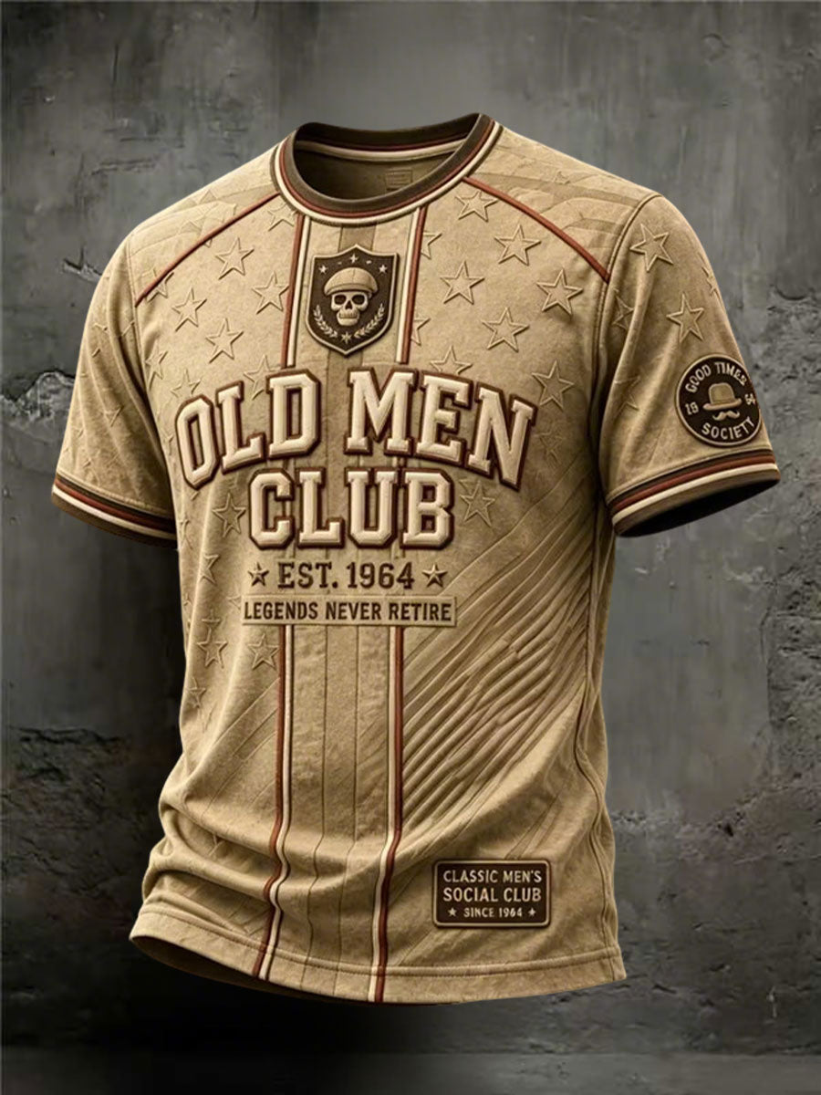 Men's Old Fuckers Club Printed Casual T-Shirt