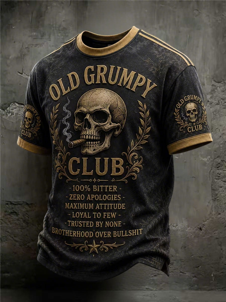 Men's Old Fuckers Club Printed Casual T-Shirt