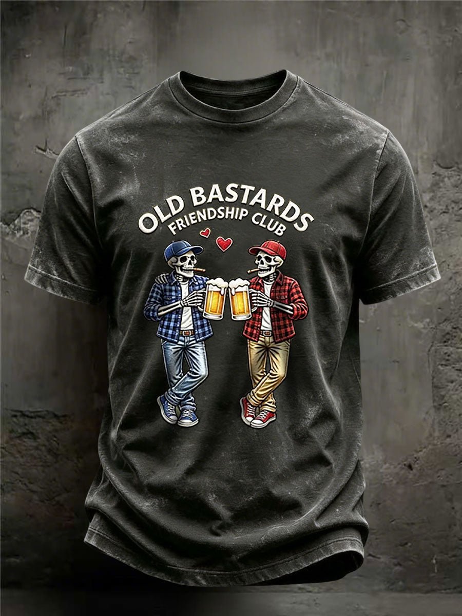 Men's Old Fuckers Club Printed Casual T-Shirt