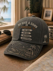 Too Old to Care Club Printed Casual Unisex Cap