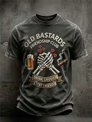 Men's Old Fuckers Club Printed Casual T-Shirt