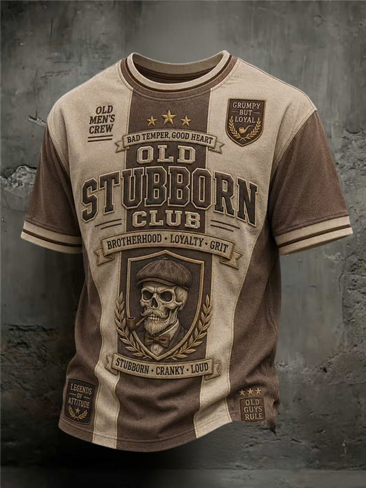 Men's Old Fuckers Club Printed Casual T-Shirt