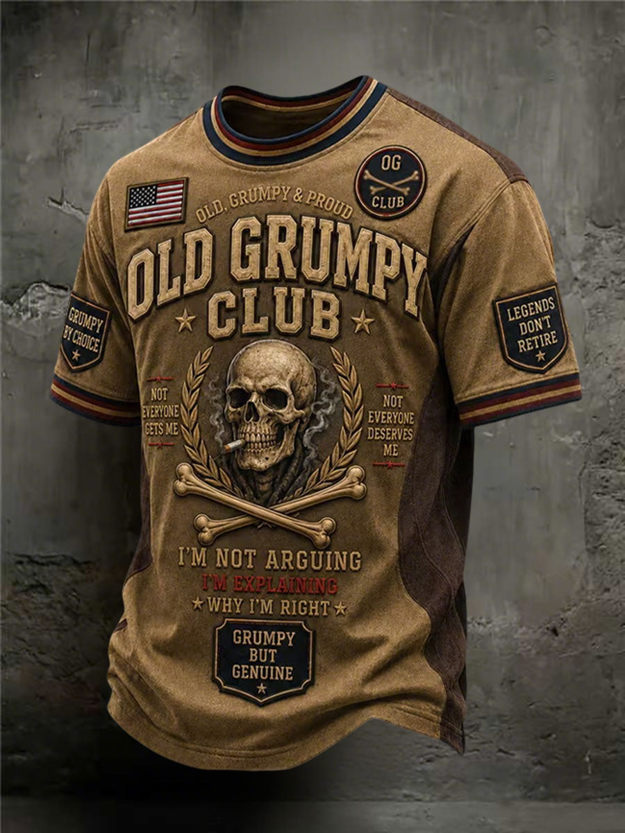Men's Old Fuckers Club Printed Casual T-Shirt