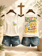 Women's "Life gave me some lemons, but my Jesus is making lemonade" Christian vests