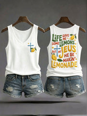 Women's "Life gave me some lemons, but my Jesus is making lemonade" Christian vests
