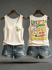 Women's "Life gave me some lemons, but my Jesus is making lemonade" Christian vests