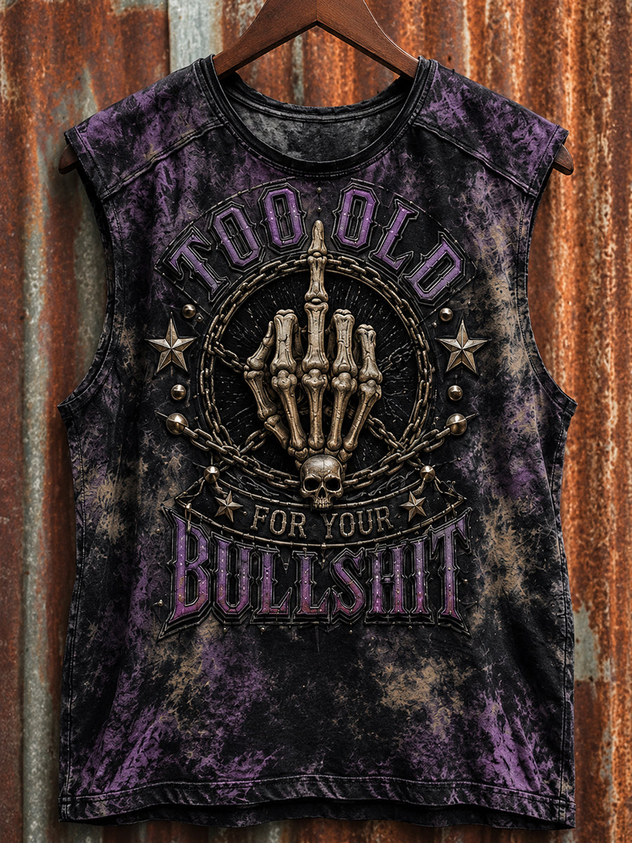 Men's Too Old For Your Bullshit Print Vest Top
