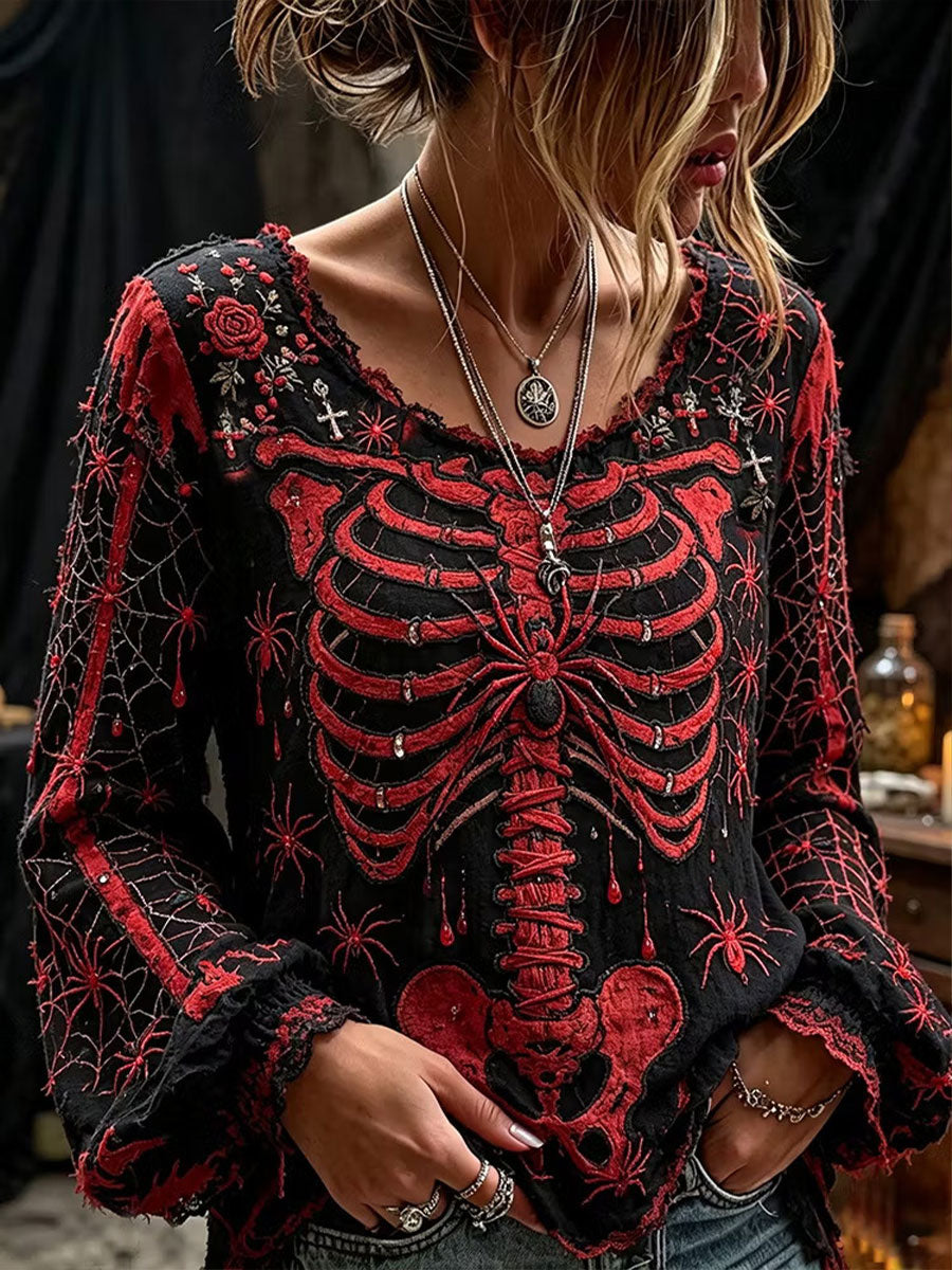 Women's Gothic Style Cotton Linen Shirt