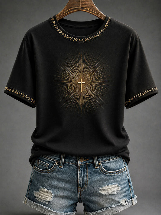 Women's Faith Christian Print Casual T-Shirt