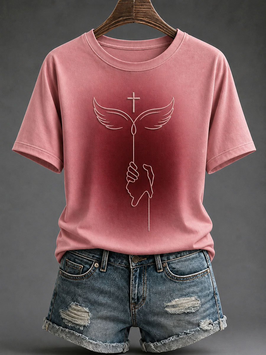 Women's Faith Christian Print Casual T-Shirt