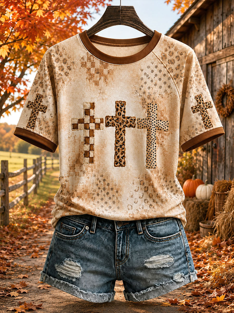 Women's Autumn Cross Christian T-shirts
