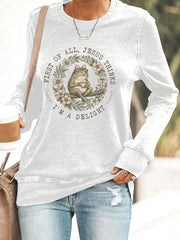 Women's 'Jesus Thinks I'm A Delight' Printed Casual Sweatshirt