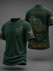 Men's Saudi National Day Waffle Short Sleeve Tee