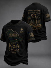 Men's Saudi National Day Waffle Short Sleeve Tee