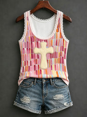 Women's Christian Cross Lace Vests