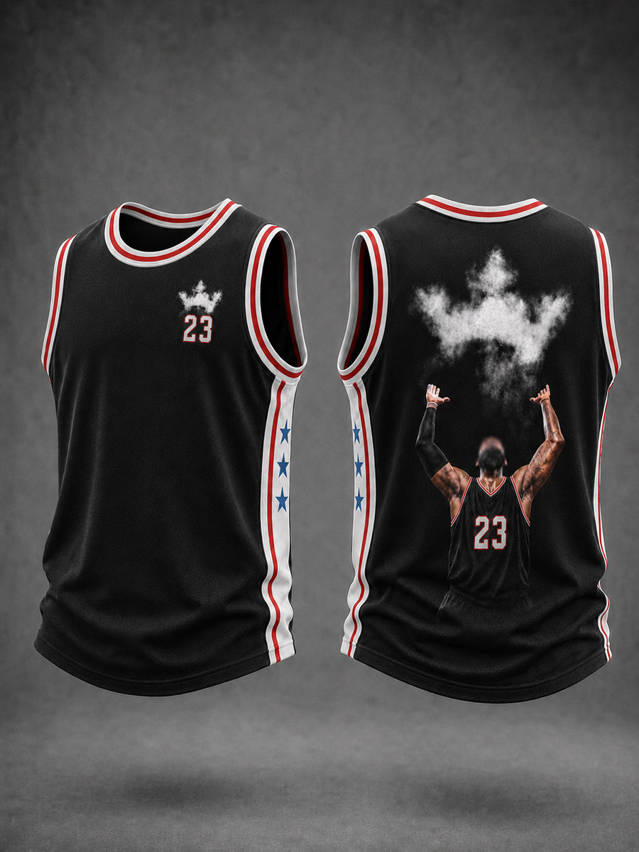 Men's Basketball Fan Graphic Basketball Lovers Casual Tank Top