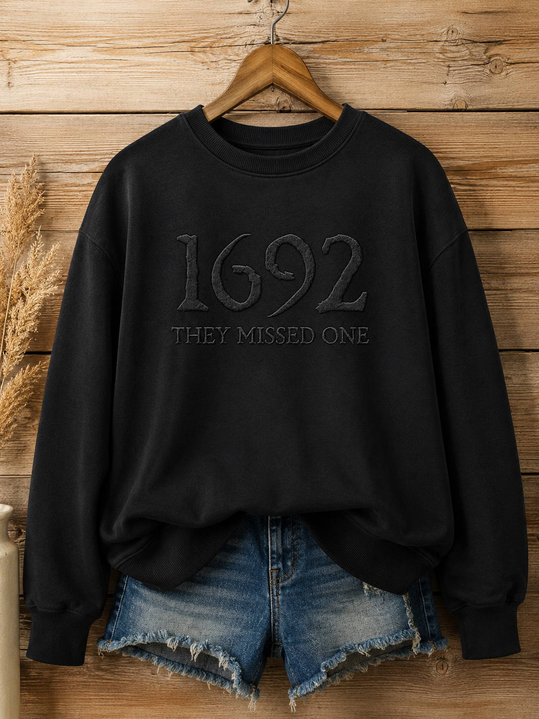 Women's Halloween 1692 They Missed One Printed Sweatshirt