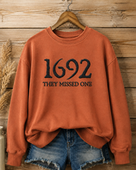 Women's Halloween 1692 They Missed One Printed Sweatshirt
