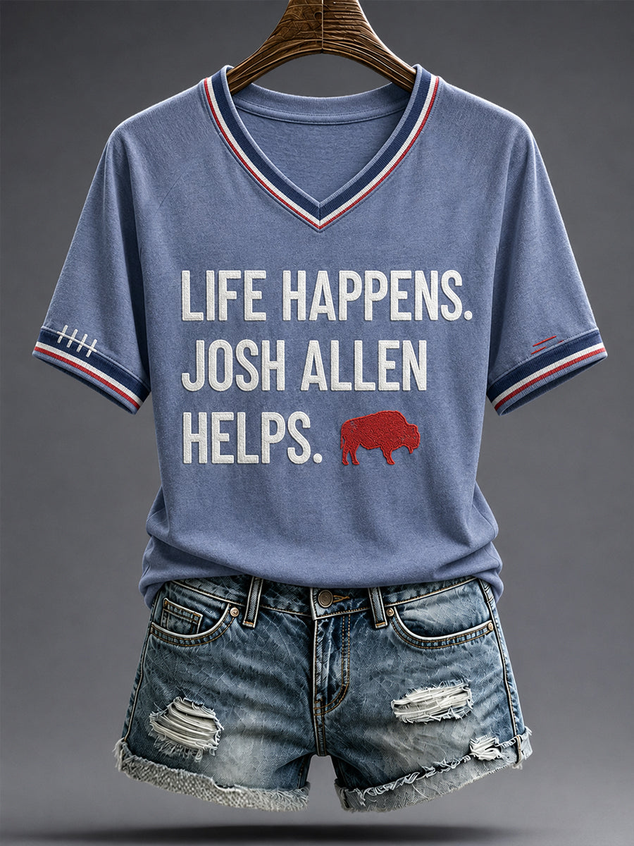 Women's Football Lover Bulls Be Good Art Printed T-shirt