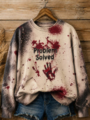 Women's Problem Solved Printed Sweatshirt