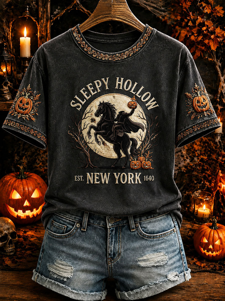 Women's Headless Horseman Halloween Casual T-Shirt