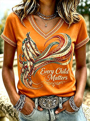 Women's Every Child Matter Printed Casual T-Shirt
