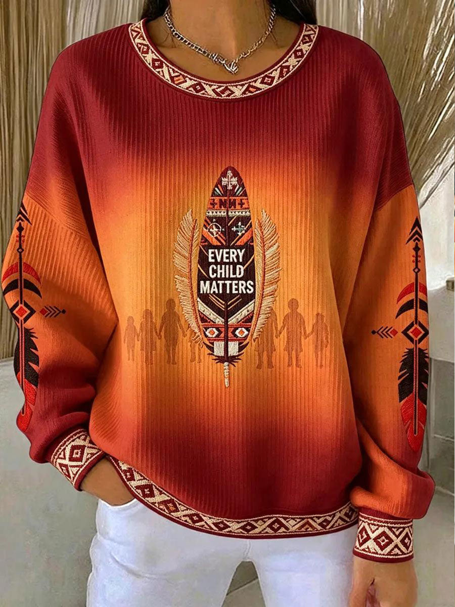 Women's Every Child Matter Printed Casual Sweatshirt