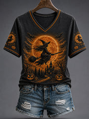 Women's Halloween Salem Witch Short Sleeve  T-shirt