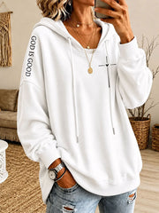 Women's GOD IS GOOD Printed Casual Hoodie