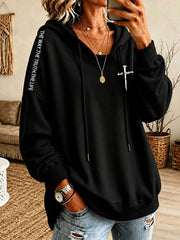 Women's The Way The Truth The Life Printed Casual Hoodie