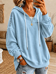 Women's GOD IS GOOD Printed Casual Hoodie