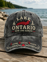 Unisex Lake Ontario Now & Always Forever Dazzling Treasure Print Cap