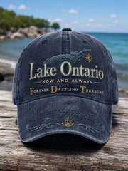 Unisex Lake Ontario Now & Always Forever Dazzling Treasure Print Cap
