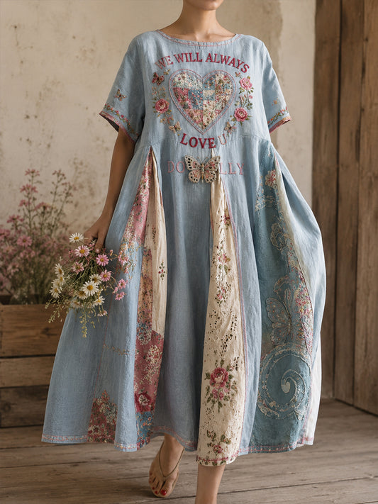 Women's Country Music Lover Queen of Country Floral Art Printed Dresses
