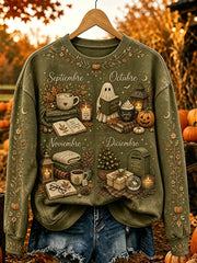 Women's Vintage The 'ber Months Print Comfy Sweatshirt